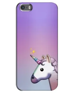Чехол для iPhone 5 / 5s / SE с картинкой «Единорог градиент»