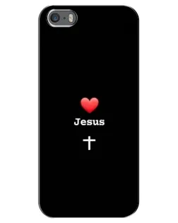 Чехол для iPhone 5 / 5s / SE с картинкой «Сердце - Jesus» Чехол для iPhone 5 / 5s / SE с картинкой «Сердце - Jesus»