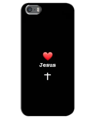 Чехол для iPhone 5 / 5s / SE с картинкой «Сердце - Jesus»