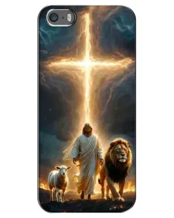 Чехол для iPhone 5 / 5s / SE с картинкой «Лев Иуды и Свет» Чехол для iPhone 5 / 5s / SE с картинкой «Лев Иуды и Свет»
