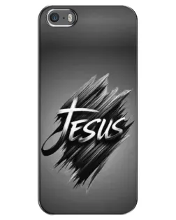 Чехол для iPhone 5 / 5s / SE с картинкой «Надпись Jesus Graffiti»