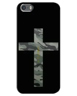 Чехол для iPhone 5 / 5s / SE с картинкой «Милитари Крест»
