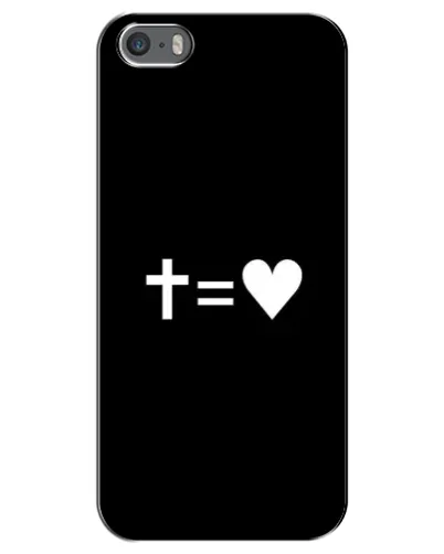 Чехол для iPhone 5 / 5s / SE с картинкой «Крест и Сердце»