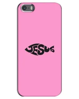 Чехол для iPhone 5 / 5s / SE с картинкой «Розовый символ  Jesus»