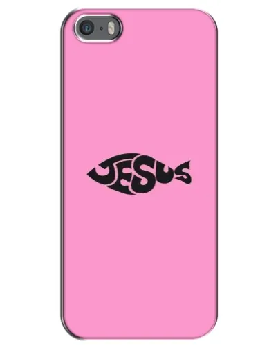 Чехол для iPhone 5 / 5s / SE с картинкой «Розовый символ  Jesus»