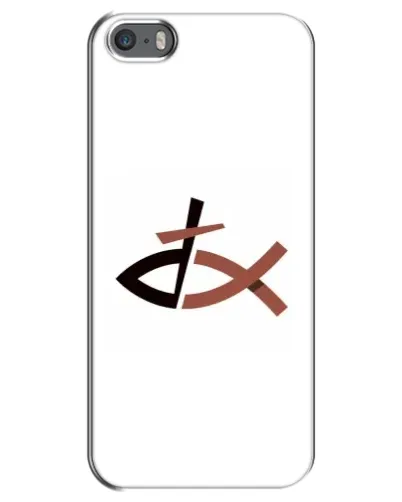 Чехол для iPhone 5 / 5s / SE с картинкой «Рыба и крест»