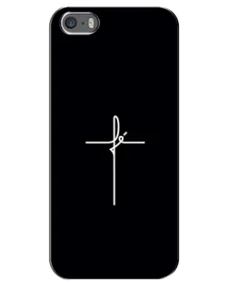 Чехол для iPhone 5 / 5s / SE с картинкой «Тонкий крест»