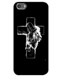 Чехол для iPhone 5 / 5s / SE с картинкой «Сияющий крест Jesus»