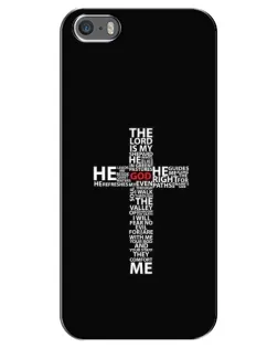 Чехол для iPhone 5 / 5s / SE с картинкой «Текстовый крест»