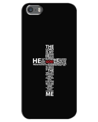 Чехол для iPhone 5 / 5s / SE с картинкой «Текстовый крест» Чехол для iPhone 5 / 5s / SE с картинкой «Текстовый крест»