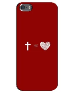 Чехол для iPhone 5 / 5s / SE с картинкой «Уравнение любви»