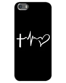 Чехол для iPhone 5 / 5s / SE с картинкой «Пульс веры»