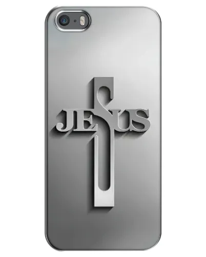 Чехол для iPhone 5 / 5s / SE с картинкой «Металлический крест Jesus» Чехол для iPhone 5 / 5s / SE с картинкой «Металлический крест Jesus»