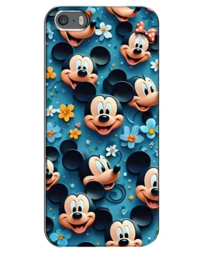 Чехол для iPhone 5 / 5s / SE с картинкой «Паттерн Микки и Минни»
