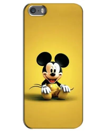 Чехол для iPhone 5 / 5s / SE с картинкой «Микки на желтом»