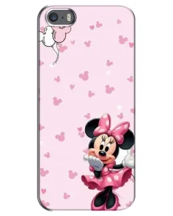 Чехол для iPhone 5 / 5s / SE с картинкой «Минни Маус и сердечки»