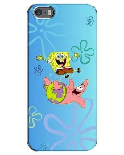 Чехол для iPhone 5 / 5s / SE с картинкой «Спанч Боб и Патрик»