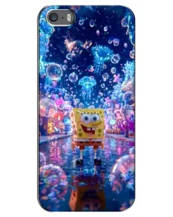 Чехол для iPhone 5 / 5s / SE с картинкой «Неоновый океан»