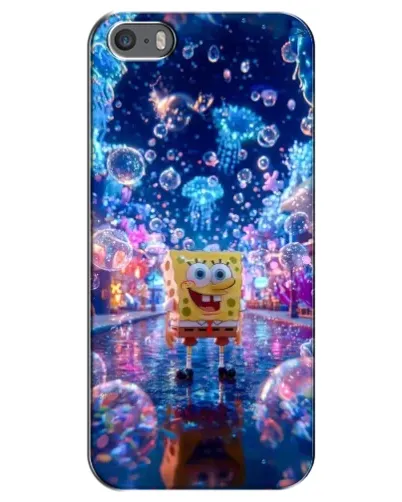 Чехол для iPhone 5 / 5s / SE с картинкой «Неоновый океан»