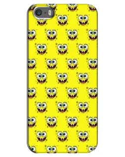 Чехол для iPhone 5 / 5s / SE с картинкой «Паттерн Губка Боб»