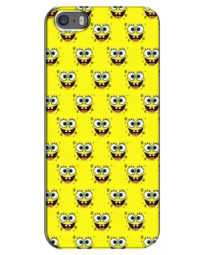 Чехол для iPhone 5 / 5s / SE с картинкой «Паттерн Губка Боб»