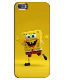 Чехол для iPhone 5 / 5s / SE с картинкой «Позитивный Губка Боб»