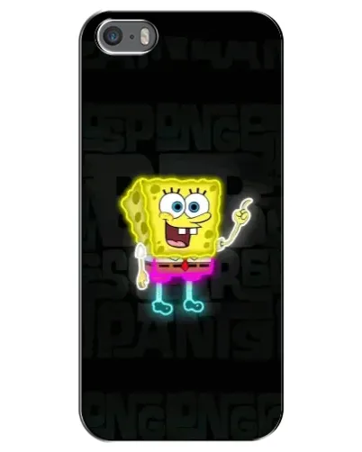 Чехол для iPhone 5 / 5s / SE с картинкой «Неоновый Губка Боб»