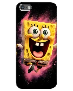 Чехол для iPhone 5 / 5s / SE с картинкой «Взрывной Спанч Боб»