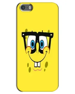 Чехол для iPhone 5 / 5s / SE с картинкой «Минималистичный Спанч Боб»
