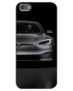 Чехол для iPhone 5 / 5s / SE с картинкой «Tesla Model S Look»