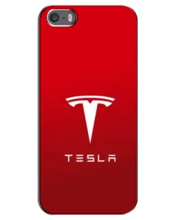 Чехол для iPhone 5 / 5s / SE с картинкой «Tesla Red Classic»