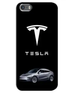 Чехол для iPhone 5 / 5s / SE с картинкой «Tesla Model Y» Чехол для iPhone 5 / 5s / SE с картинкой «Tesla Model Y»