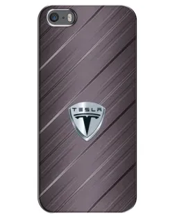 Чехол для iPhone 5 / 5s / SE с картинкой «Металлическая текстура Tesla» Чехол для iPhone 5 / 5s / SE с картинкой «Металлическая текстура Tesla»
