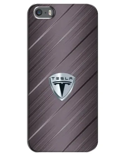 Чехол для iPhone 5 / 5s / SE с картинкой «Металлическая текстура Tesla» Чехол для iPhone 5 / 5s / SE с картинкой «Металлическая текстура Tesla»