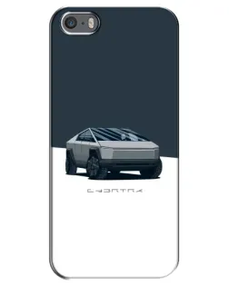 Чехол для iPhone 5 / 5s / SE с картинкой «Серебристый Cybertruck Tesla» Чехол для iPhone 5 / 5s / SE с картинкой «Серебристый Cybertruck Tesla»