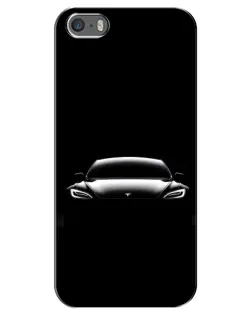 Чехол для iPhone 5 / 5s / SE с картинкой «Фары Tesla Night» Чехол для iPhone 5 / 5s / SE с картинкой «Фары Tesla Night»