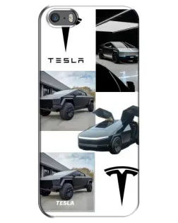 Чехол для iPhone 5 / 5s / SE с картинкой «Коллаж Cybertruck Tesla» Чехол для iPhone 5 / 5s / SE с картинкой «Коллаж Cybertruck Tesla»