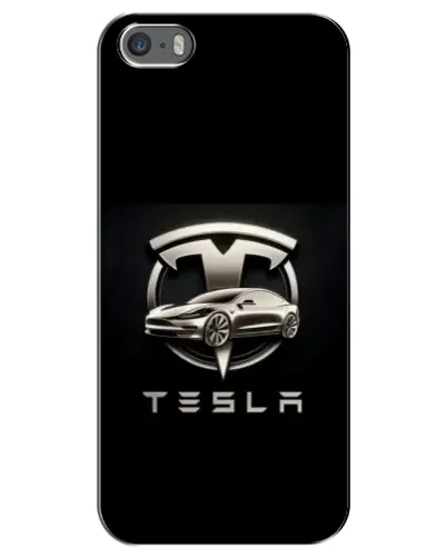 Чехол для iPhone 5 / 5s / SE с картинкой «Tesla — серебристое авто» Чехол для iPhone 5 / 5s / SE с картинкой «Tesla — серебристое авто»