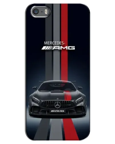 Чехол для iPhone 5 / 5s / SE с картинкой «Mercedes — белый карбон»