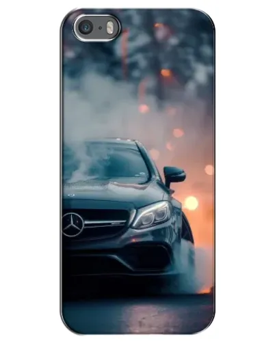 Чехол для iPhone 5 / 5s / SE с картинкой «Mercedes — ночной город»