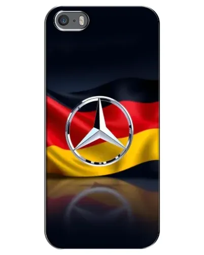 Чехол для iPhone 5 / 5s / SE с картинкой «Mercedes — флаг Германии»
