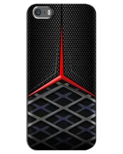 Чехол для iPhone 5 / 5s / SE с картинкой «Mercedes Carbon Grid»