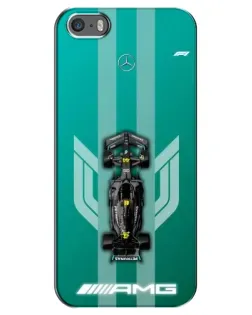 Чехол для iPhone 5 / 5s / SE с картинкой «Mercedes AMG Petronas»