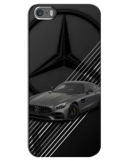Чехол для iPhone 5 / 5s / SE с картинкой «Mercedes AMG — графика»