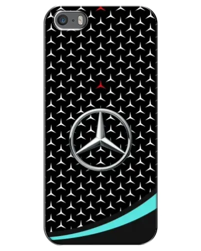 Чехол для iPhone 5 / 5s / SE с картинкой «Mercedes — бирюзовый акцент»