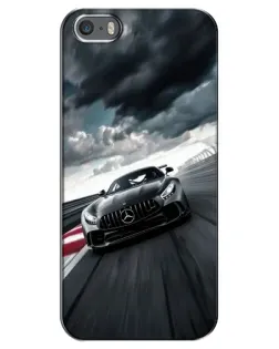 Чехол для iPhone 5 / 5s / SE с картинкой «Гоночный Mercedes AMG»