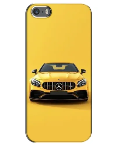 Чехол для iPhone 5 / 5s / SE с картинкой «Желтый Mercedes GT»
