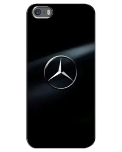 Чехол для iPhone 5 / 5s / SE с картинкой «Mercedes на металле»