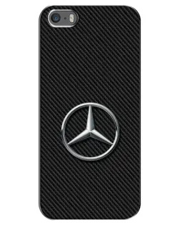 Чехол для iPhone 5 / 5s / SE с картинкой «Карбоновый Mercedes стиль»