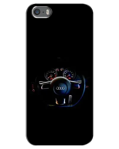 Чехол для iPhone 5 / 5s / SE с картинкой «Салон Audi — руль»